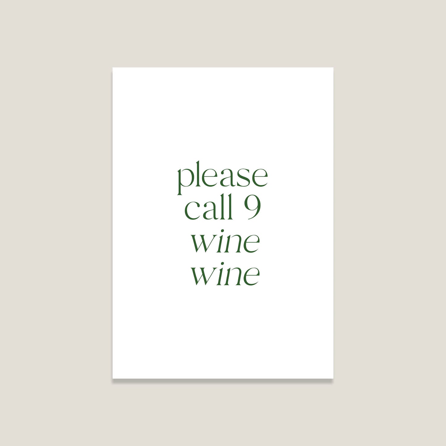 Postkarte 'Wine'