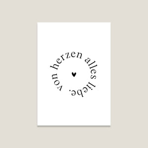 Postkarte 'Von Herzen'