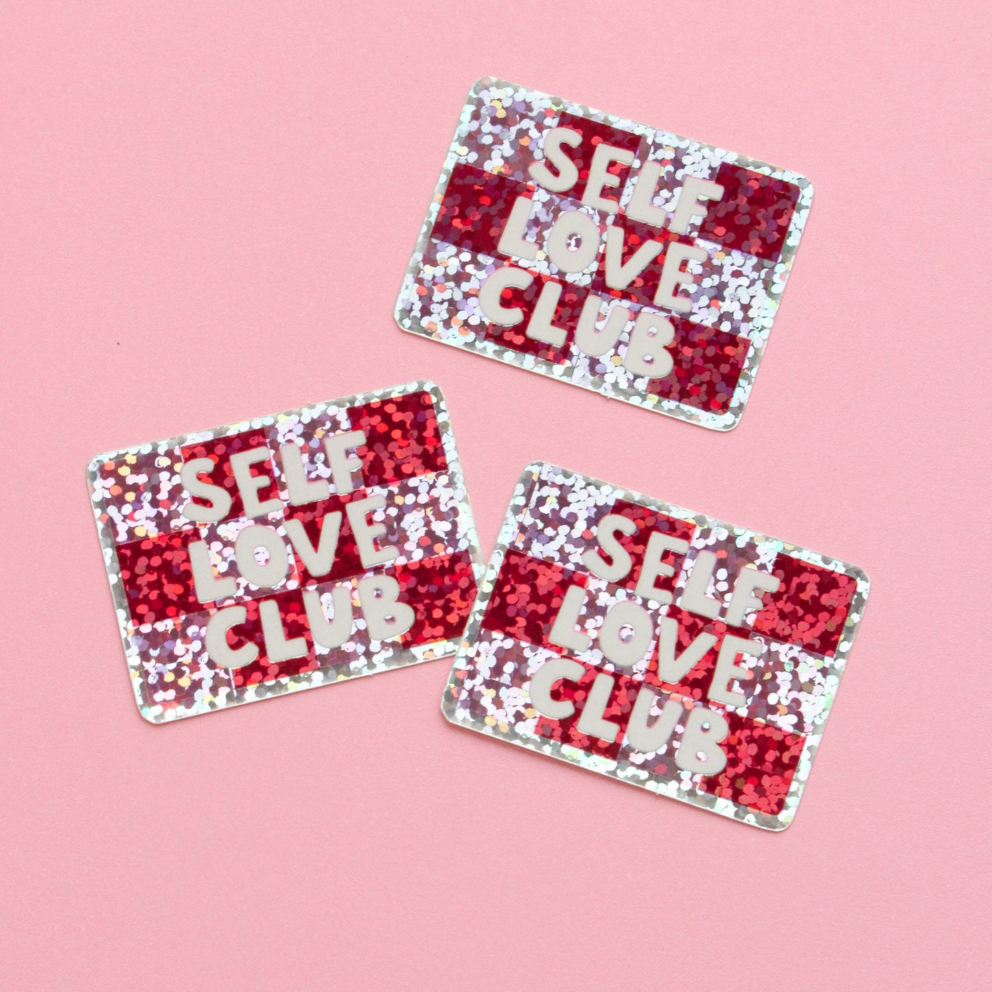 Glitzer Sticker 'Self Love Club'