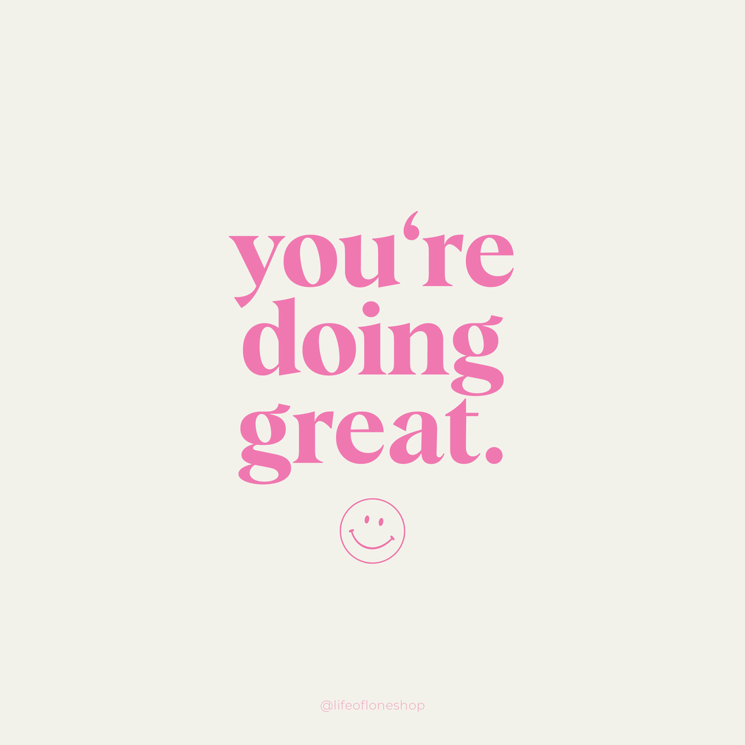 FREE Wallpaper 'you're doing great'