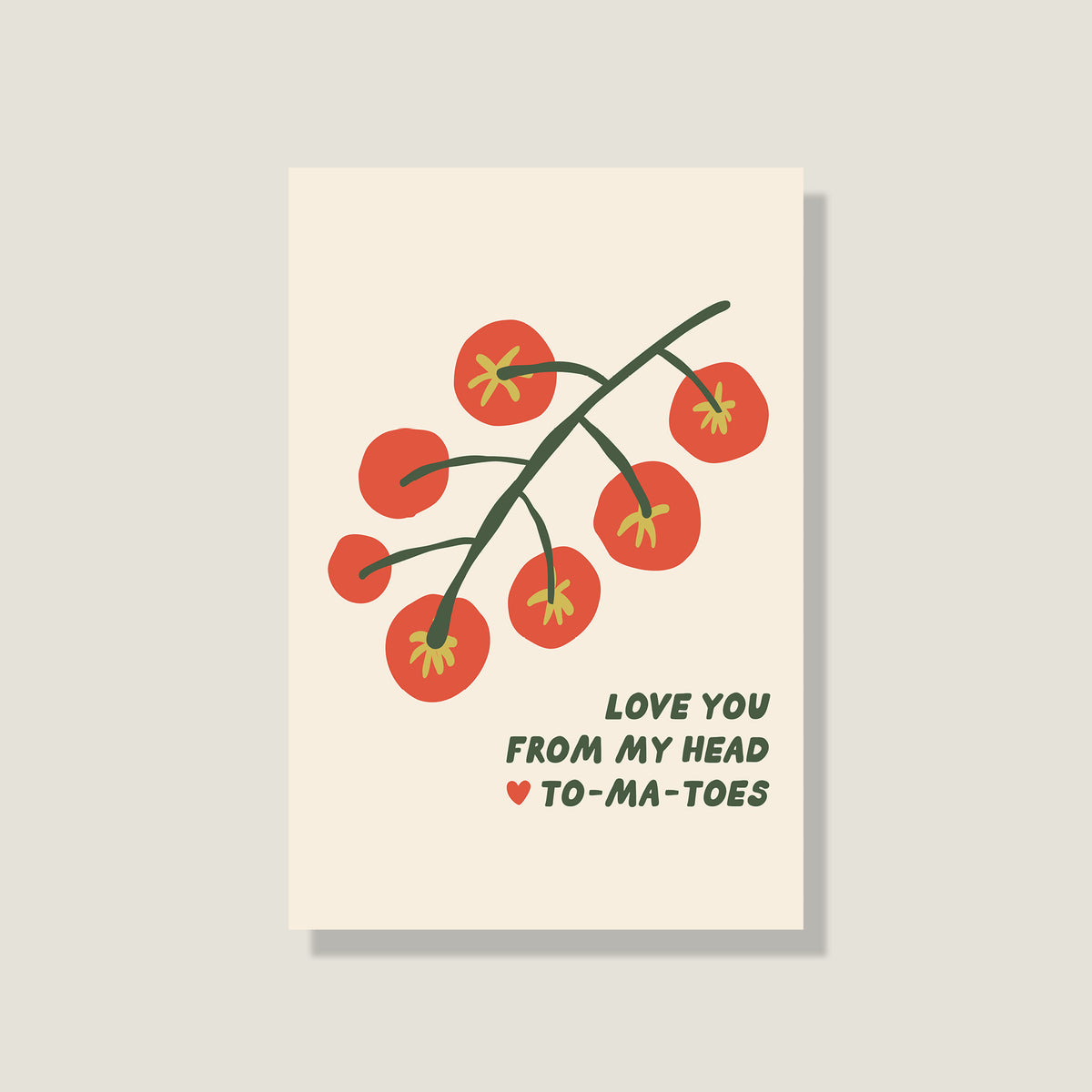 Postkarte 'To-Ma-Toes'