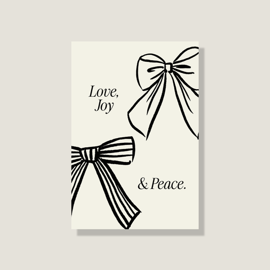 Postkarte 'Love, Joy & Peace'