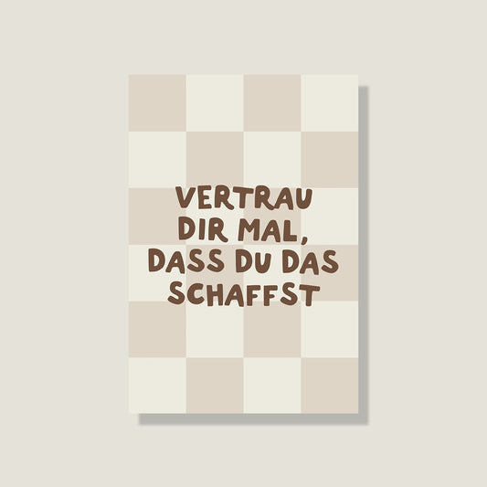 Postkarte 'Vertrau dir mal'
