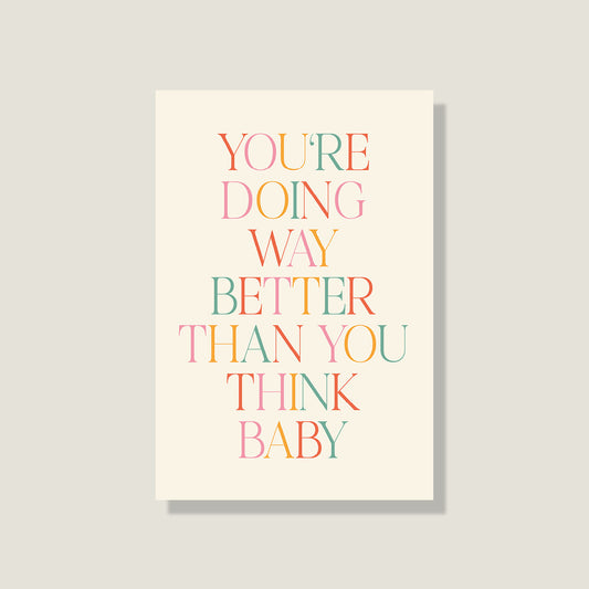 Postkarte 'Way better'
