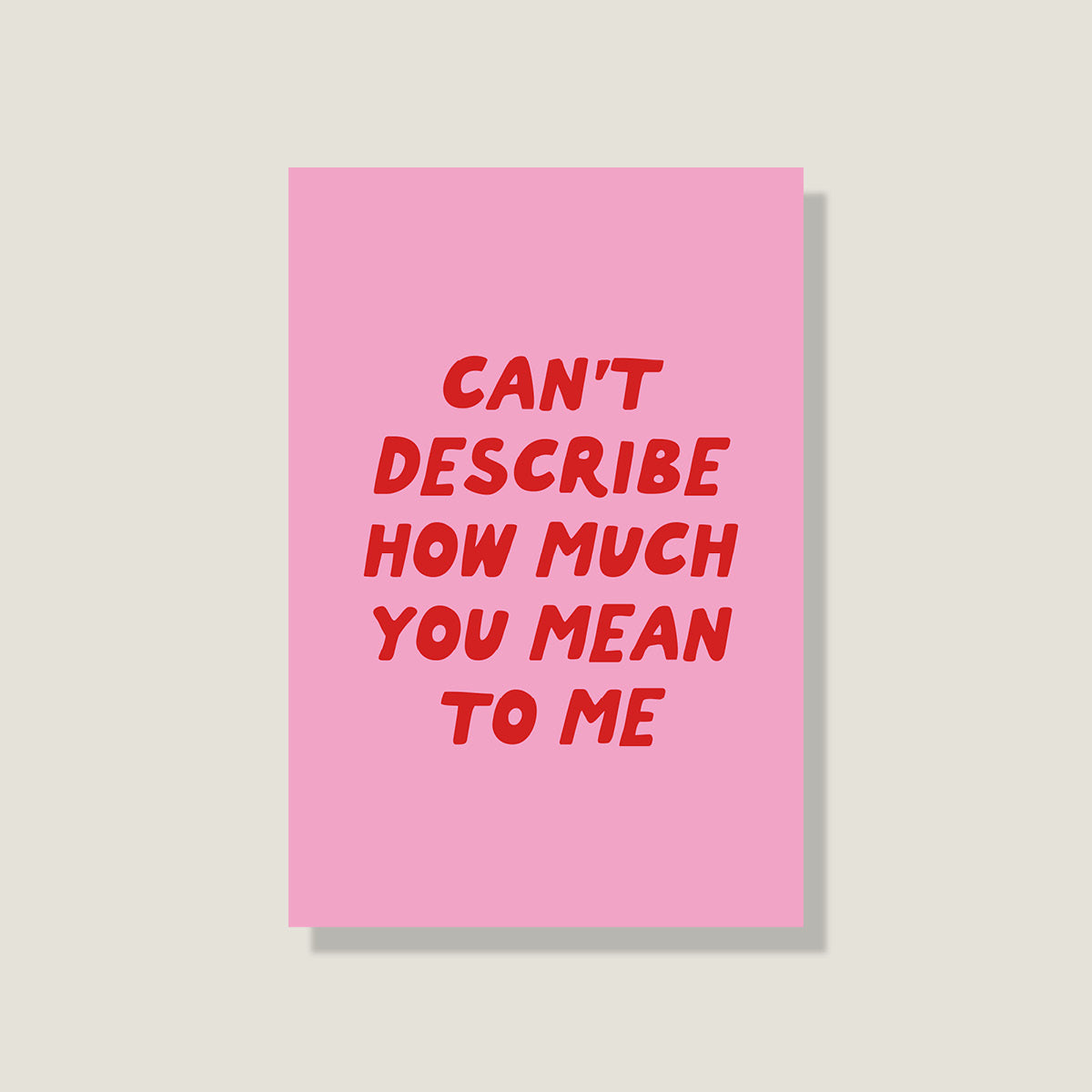 Postkarte 'Can't describe'