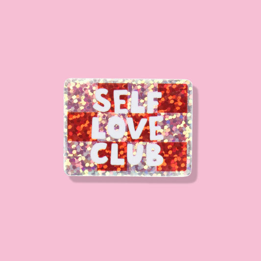 Glitzer Sticker 'Self Love Club'