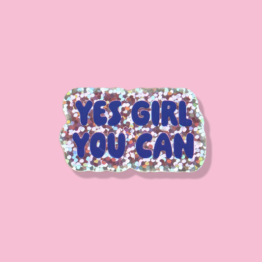 Glitzer Sticker 'Yes Girl'