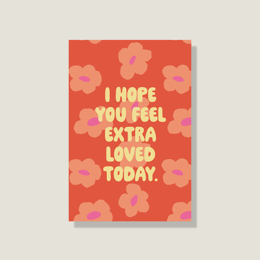 Postkarte 'Extra loved'