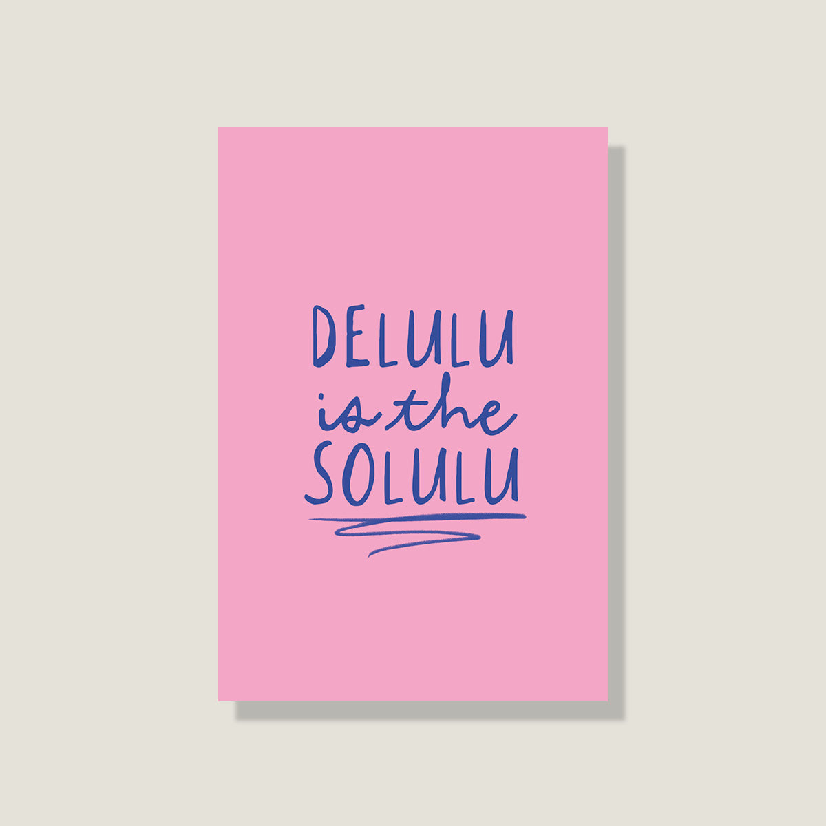 Postkarte 'Delulu'