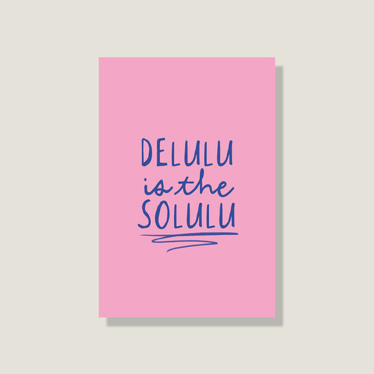 Postkarte 'Delulu'
