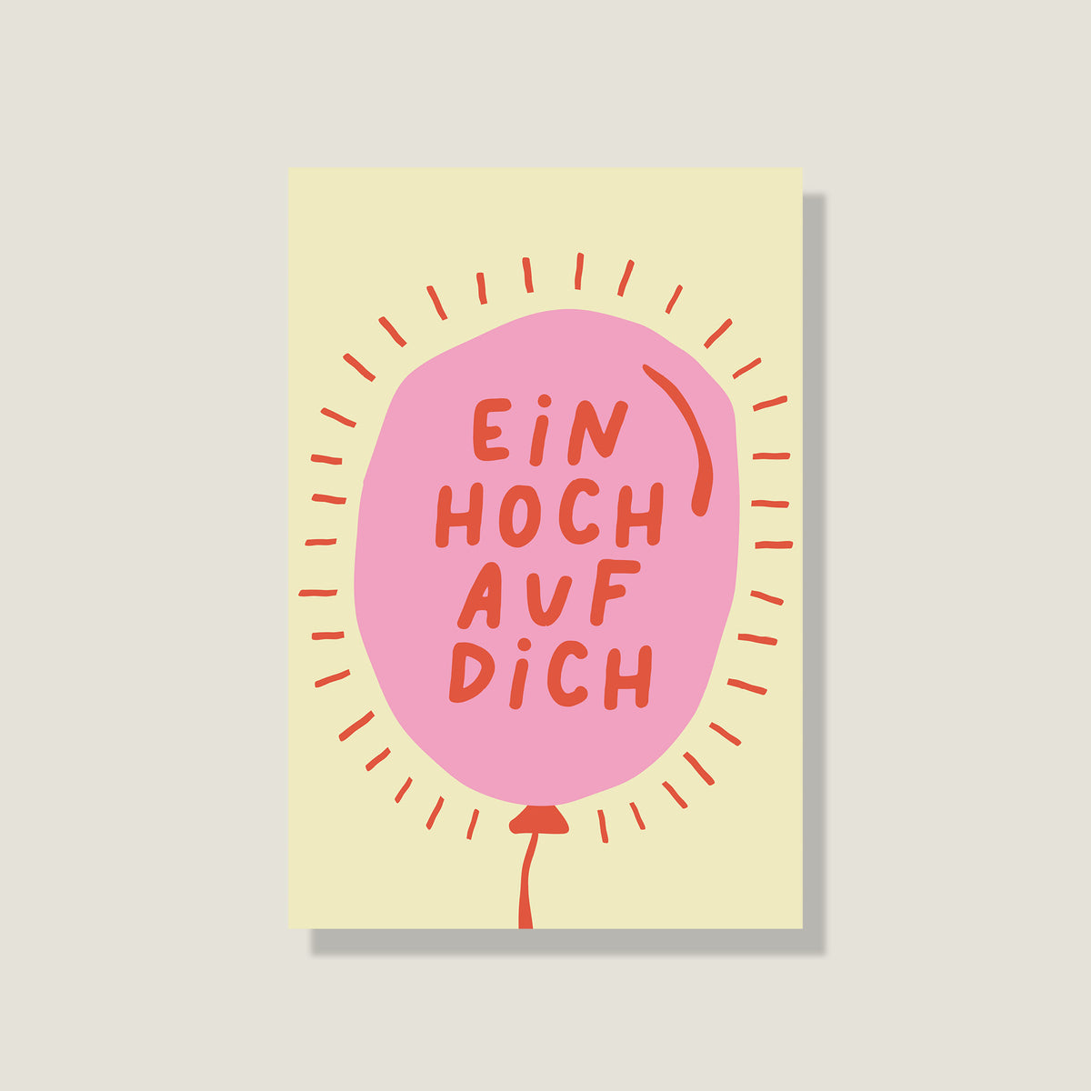 Postkarte 'Ein Hoch auf dich'