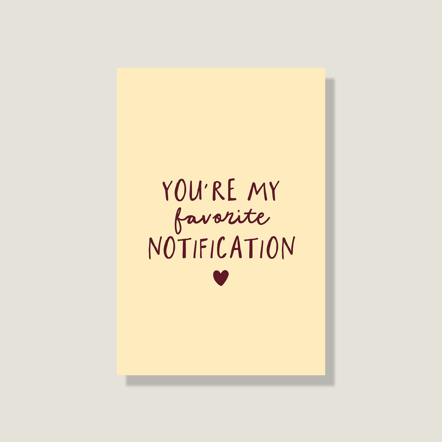 Postkarte 'Notification'