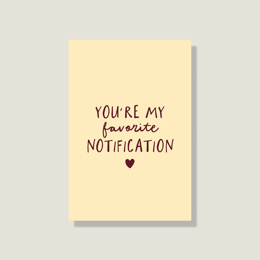 Postkarte 'Notification'