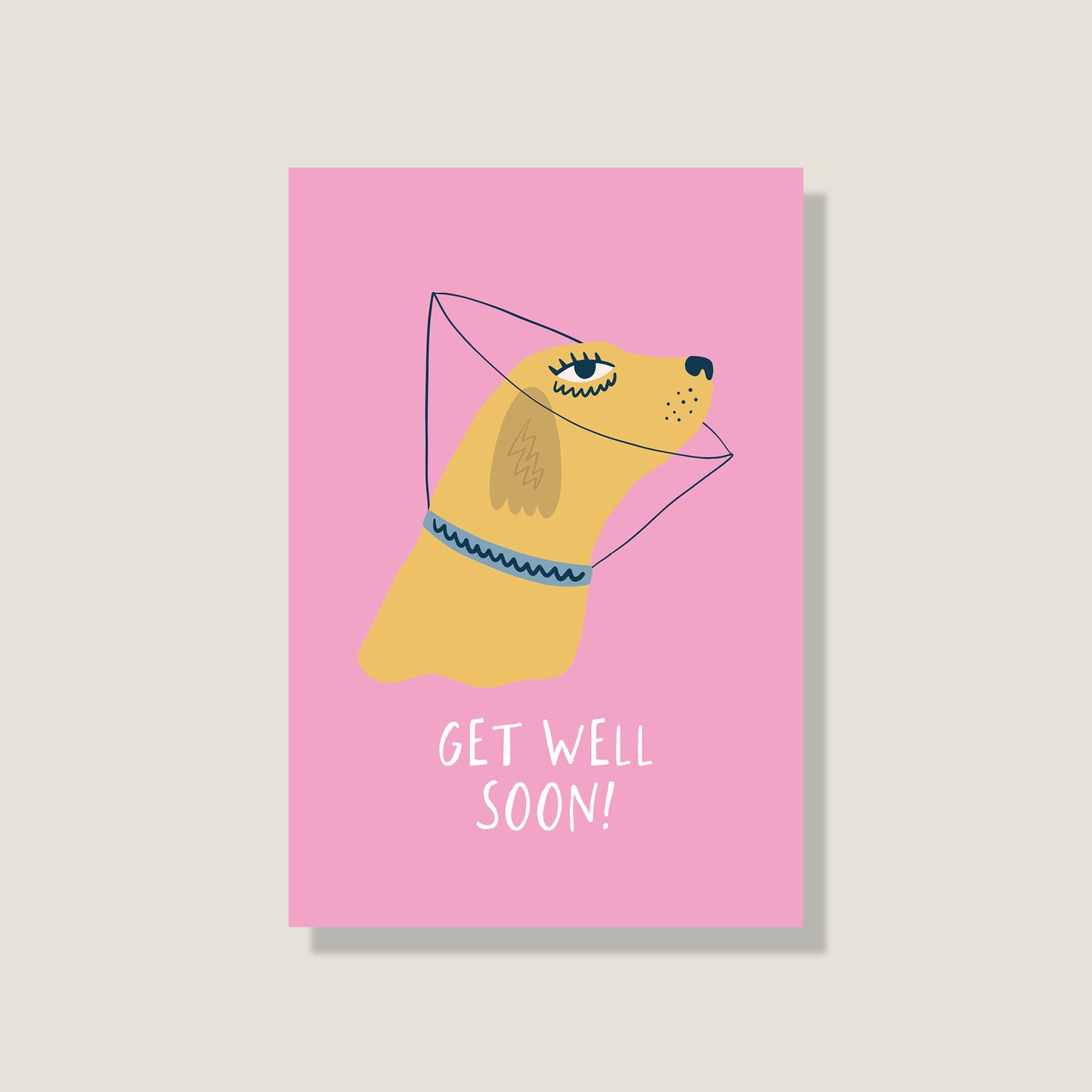 Postkarte 'Get well soon'