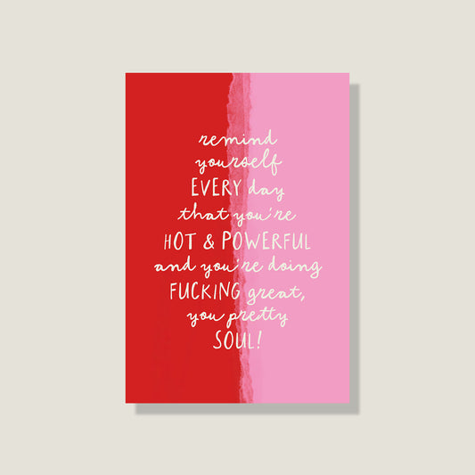 Postkarte 'Hot & Powerful'