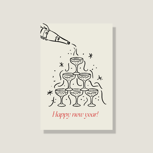 Postkarte 'Happy new year'
