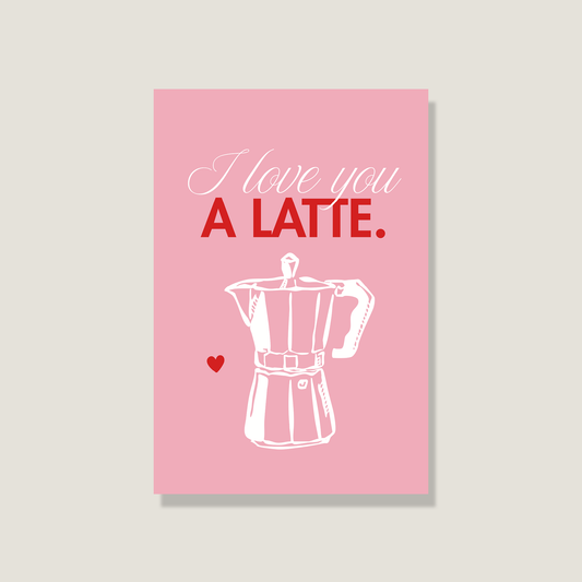 Postkarte 'A Latte'