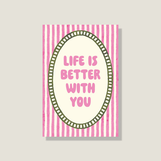 Postkarte 'With you'
