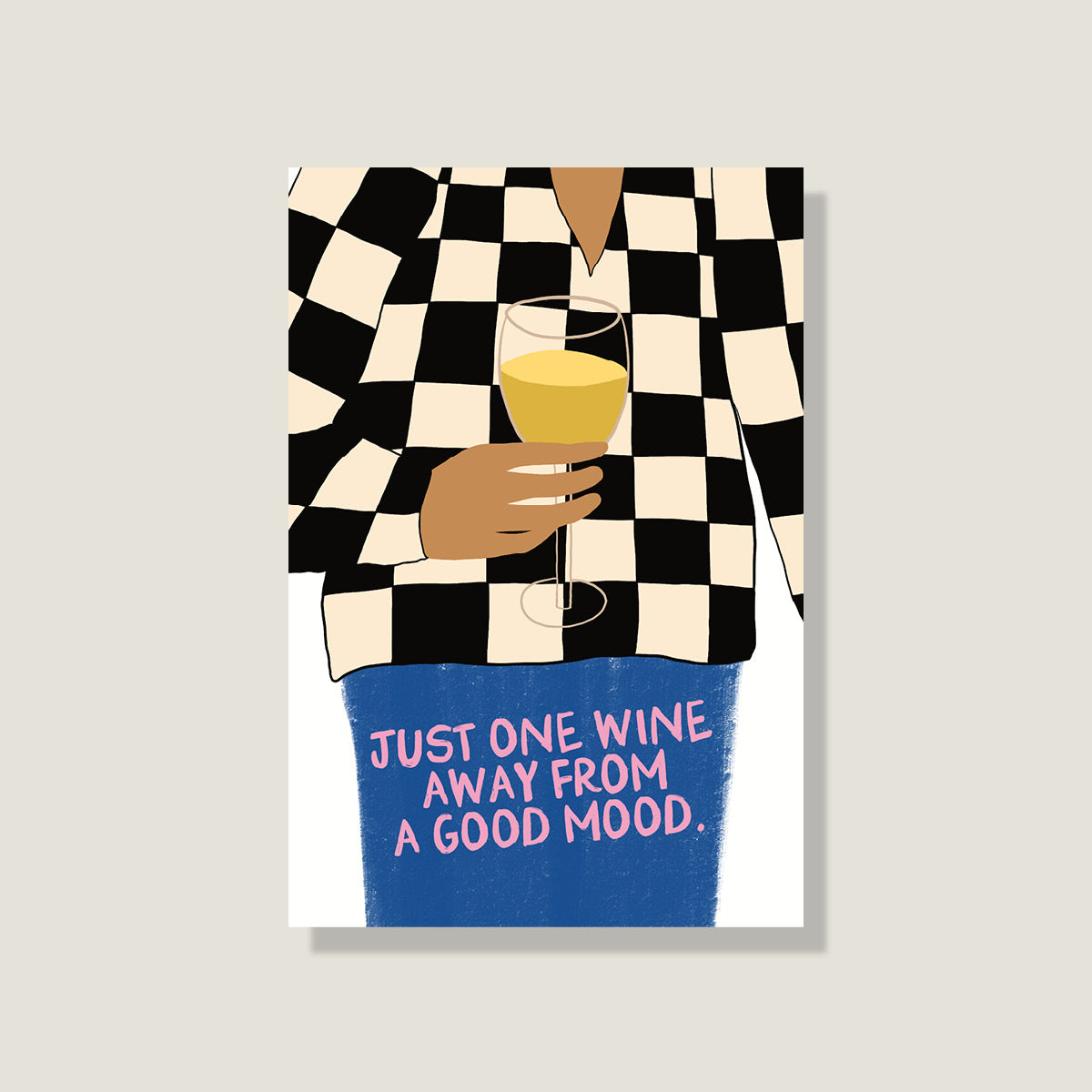 Postkarte 'One wine'