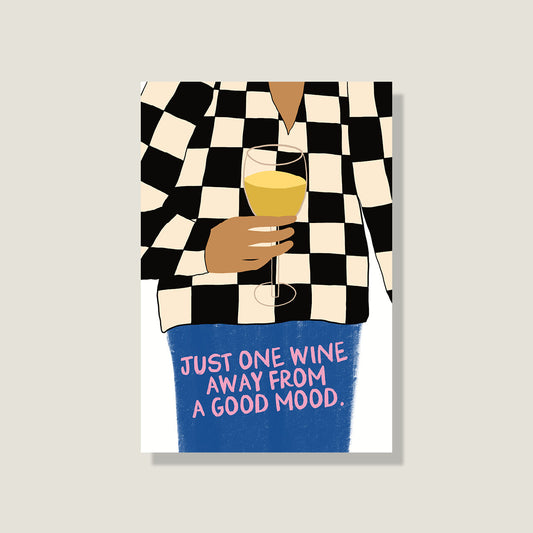 Postkarte 'One wine'