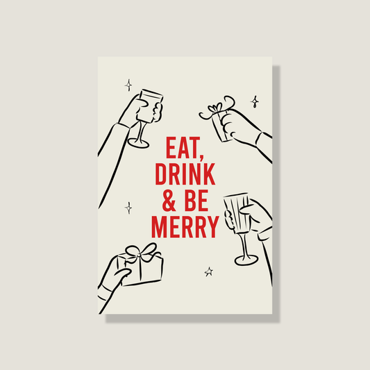 Postkarte 'Be merry'