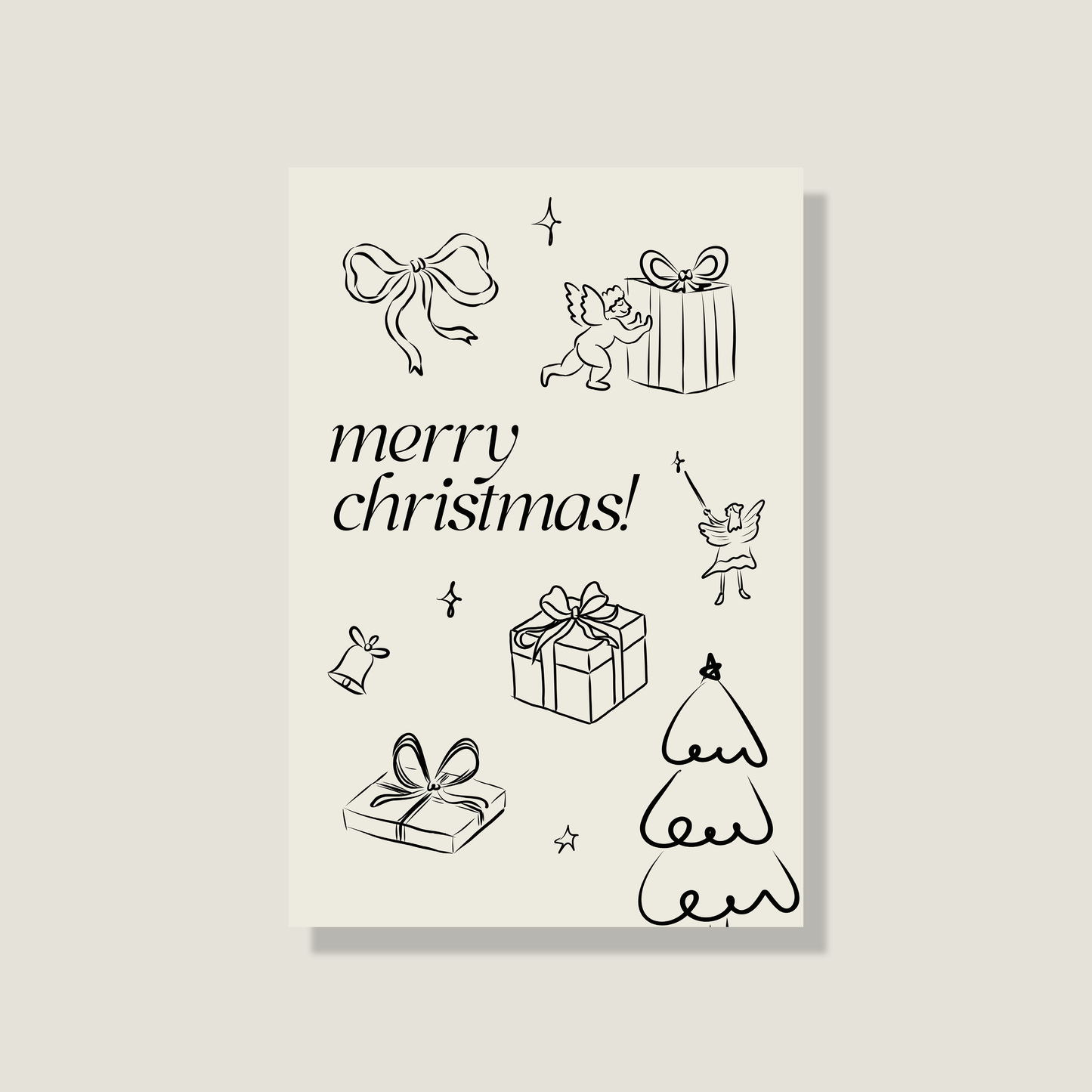 Postkarte 'Merry christmas'