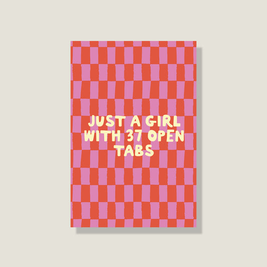 Postkarte '37 open tabs'