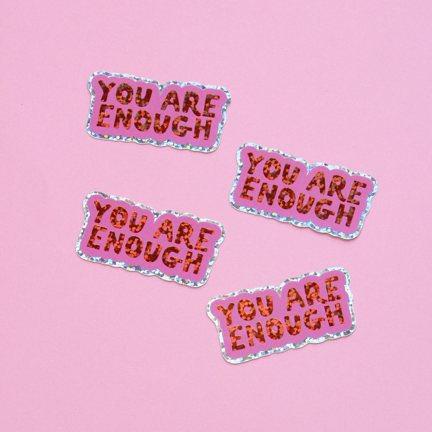 Glitzer Sticker 'You are enough'