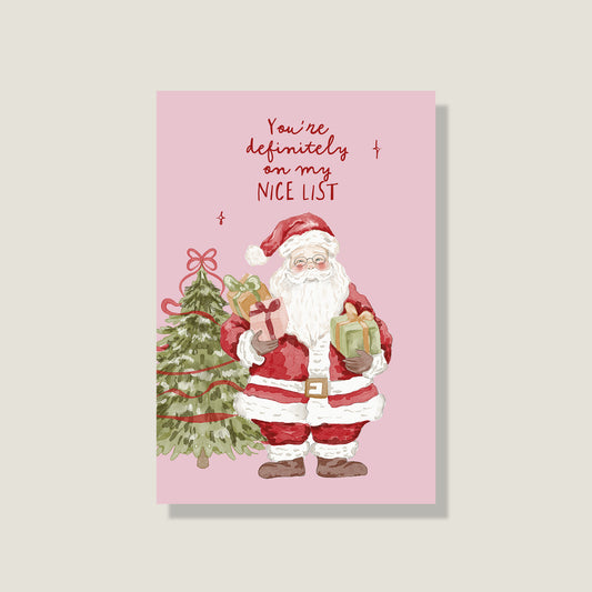Postkarte 'Nice List'