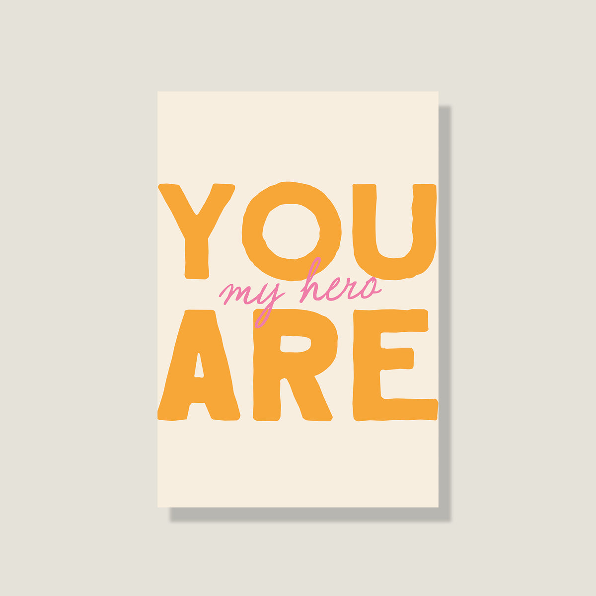 Postkarte 'My hero'