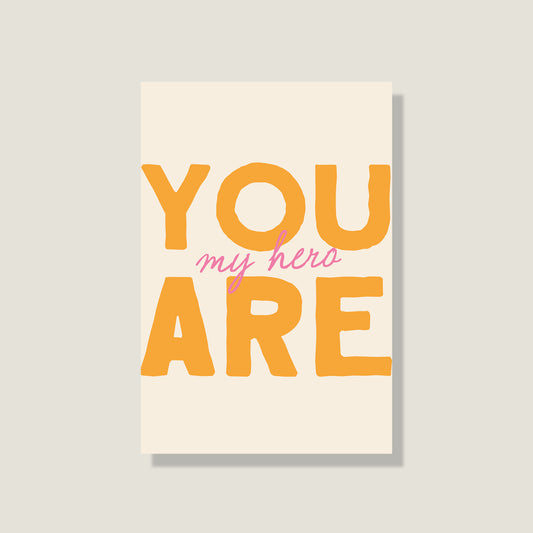 Postkarte 'My hero'