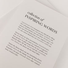Lade das Bild in den Galerie-Viewer, Notizbuch „collection of inspiring words“
