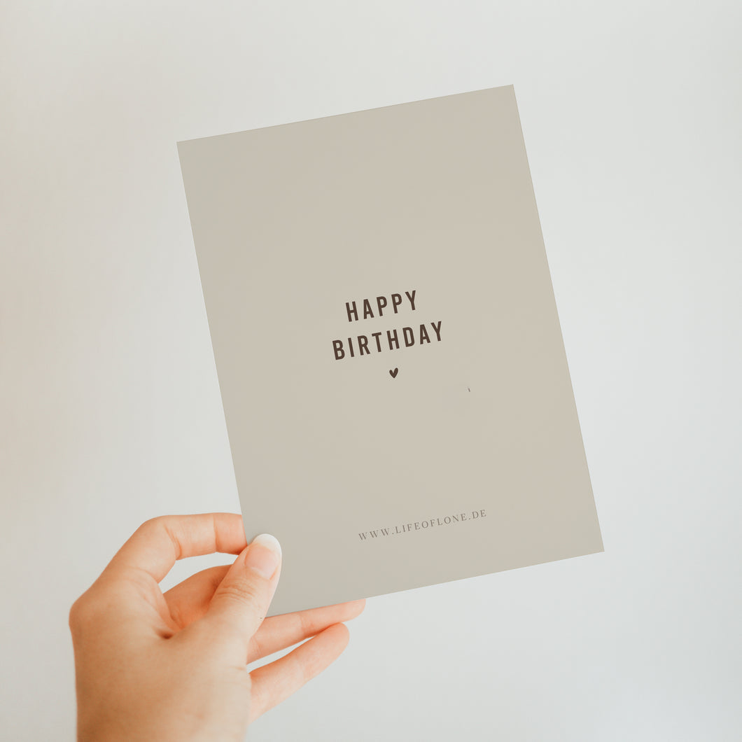 Postkarte 'Happy Birthday'